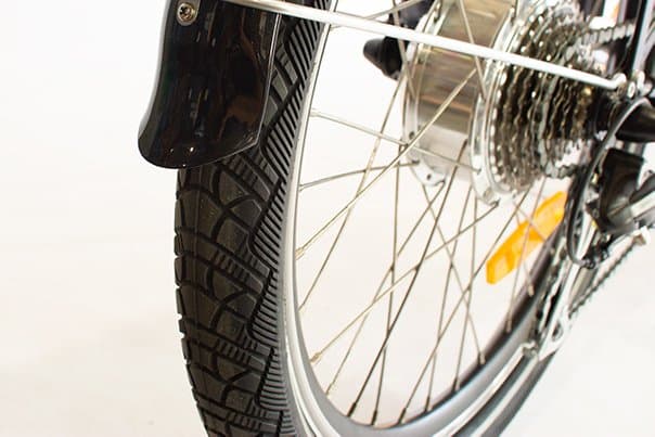 A 2-inch kevlar balloon tyre on a Tribe Original