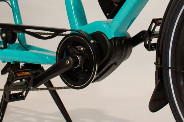 The crankset carrying the torque sensor on a Tribe Evamos Longtail